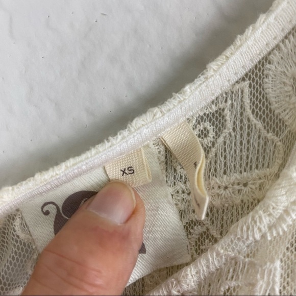 Anthropologie Lilka Bellflower Lace Maxi Dress Ivory XS - Picture 5 of 13